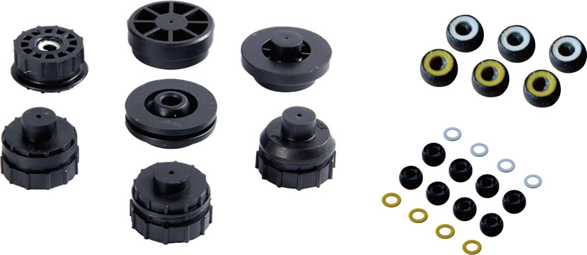 Plastic Bearing and lts Rubber Holder